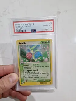 Pokemon EX Dragon Set Holo Roselia 9/97 eReader PSA 8! - Image 1