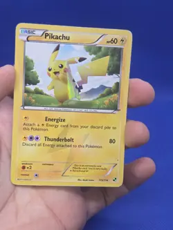Pokemon Black & White Pikachu 115/114 Secret Rare HP/DMG CREASED - Image 2