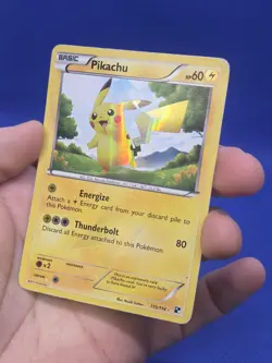 Pokemon Black & White Pikachu 115/114 Secret Rare HP/DMG CREASED - Image 3