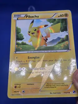 Pokemon Black & White Pikachu 115/114 Secret Rare HP/DMG CREASED - Image 4