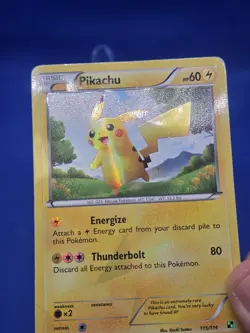 Pokemon Black & White Pikachu 115/114 Secret Rare HP/DMG CREASED - Image 5