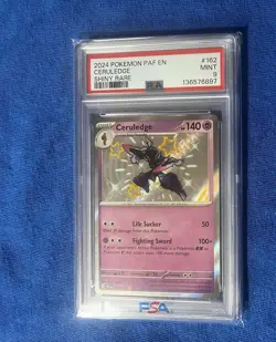 GRADED PSA 9 2024 Pokemon PAF EN Ceruledge Shiny Rare #162 - Image 1