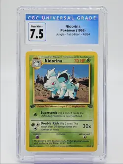 NIDORINA 1999 POKEMON 1ST EDITION JUNGLE UNCOMMON 40/64 CGC 7.5 Q5650 - Image 1