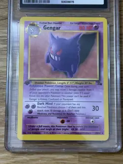 Gengar 1st Edition CGC 8.5 1999 Pokemon Fossil 20/62 Non Holo Graded - Image 2