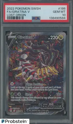 2022 Pokemon SWSH Lost Origin #186 FA/ Giratina V PSA 10 GEM MINT - Image 1