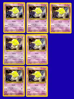 LOT of (7) 1999 Pokemon Game Base Set Drowzee 49/102 - RARE - Mint to Gem Mint - Image 1