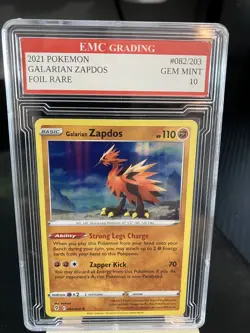 ZAPDOS 2021 FOIL #082/203 Pokemon Card GRADED 10 TCG CCG - Image 1