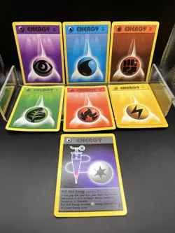 Complete Pokemon Energy Card Set! 2000 Base Set 2 + Full Heal Energy Lot Of 7 - Image 1