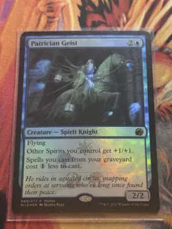 Patrician Geist (Promo Pack) [Innistrad: Midnight Hunt Promos] Foil Near Mint - Image 3