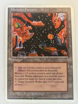 Mishra's Factory U Fourth Edition 4ED Normal MTG LP - Image 1