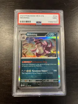 2023 POKEMON MEW EN-151 #034 NIDOKING PSA 9 MINT - Image 1
