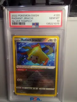 2022 Pokemon Swsh Radiant Jirachi Silver Tempest #120/195 Psa 10 - Image 1