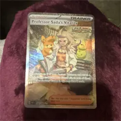 Pokemon Professor Sada's Vitality Illustration Rare Holo SV04 256/182 - Image 1