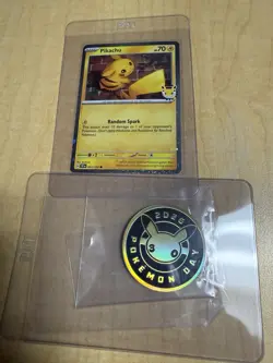 Pikachu 051/162 Stamped 2026 Promo NM And Coin - Pokemon Day 2026 - Image 1