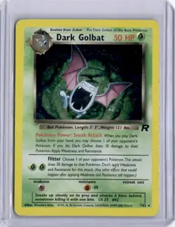 Dark Golbat 2000 Team Rocket Holo 7/82 Pokemon - Image 1