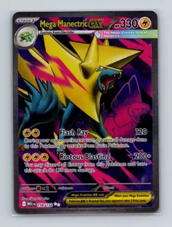 Mega Manectric ex 158 2025 Pokemon Mega Evolution Full Art Ultra Rare Card NM+ - Image 1