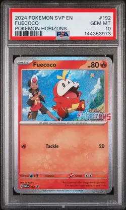 2024 POKEMON SVP EN-SV BLACK STAR PROMO POKEMON HORIZONS #192 FUECOCO PSA 10 - Image 1