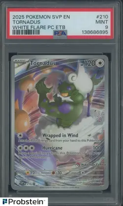 2025 Pokemon SVP EN White Flare Center ETB #210 Tornadus PSA 9 MINT - Image 1