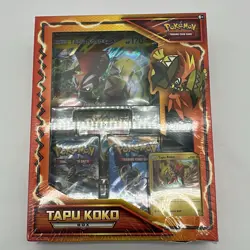 2017 Pokemon TCG Sun & Moon Tapu Koko Collection Box Guardians Rising Sealed - Image 1