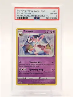 SYLVEON 2022 POKEMON BLACK STAR PROMO ASTRAL RADIANCE #SWSH211 PSA 8 Q0004 - Image 1