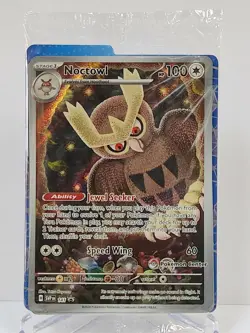 *SEALED* Pokemon Center Noctowl 141 Black Star Promo (from ETB) Full Art Holo - Image 1