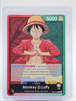 MONKEY D. LUFFY 2022 ONE PIECE ROMANCE DAWN LEADER A OP01-003 Q5571 - Image 1