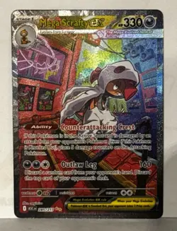 Mega Scrafty ex 285/217 SIR PACK FRESH NM/M Pokemon Ascended Heroes Fast Ship - Image 1