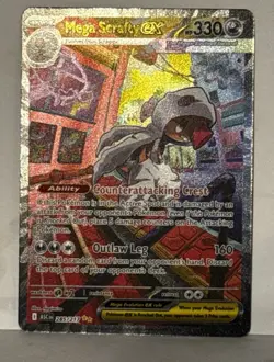 Mega Scrafty ex 285/217 SIR PACK FRESH NM/M Pokemon Ascended Heroes Fast Ship - Image 4