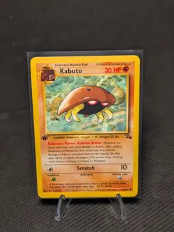 Pokemon TCG Kabuto Fossil 1st Edition Common Card 50/62 Regular LP - Image 1