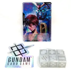 GUNDAM Card Game Beta Trial Heero Yuy RP-001 RESOURCE, Dice x 6, Sticker JAPAN - Image 1