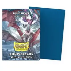 Dragon Shield 100 Standard Card Sleeves Dual Matte Special Edition Blue Silver - Image 1