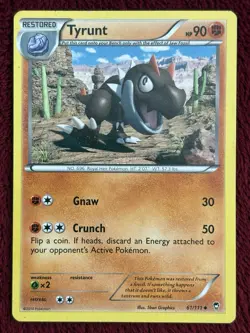 Tyrunt 61/111 Uncommon XY - Furious Fists Pokemon Card - Image 1