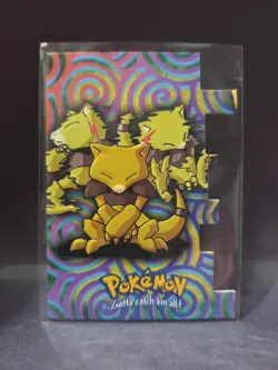 Pokemon TV Series 2 Topps - Die-Cut Embossed Chase Card #63 Abra EV7 - Image 1