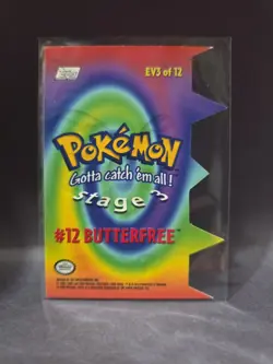 2000 Topps Pokemon TV Animation Series 2 #12 Butterfree Die Cut Card EV3 of 12 - Image 2