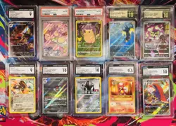 Pokemon TCG Graded Card Lot Of 10 PSA & CGC SLABS - Image 1