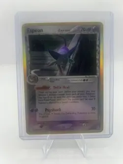 Pokemon TCG Espeon Holo Rare Reverse Holo Card 4/113 EX Delta Species - Image 1