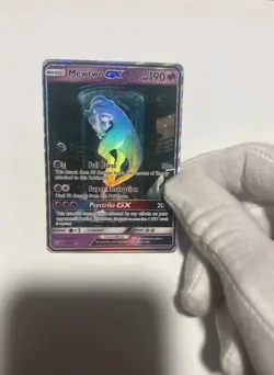 Pokemon Mewtwo GX TCG Shining Legends Holo Card 78/73 Secret Rare - Image 1