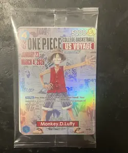 One Piece College Basketball US Voyage Monkey D. Luffy Trading Card Unopened - Image 1