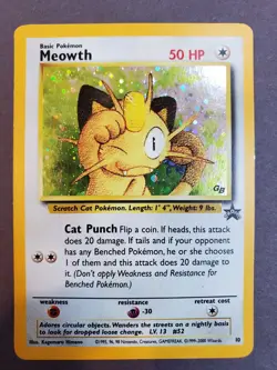 Near Mint Game Boy Promo Meowth Holo #10 Black Star Pokemon Card - Image 1