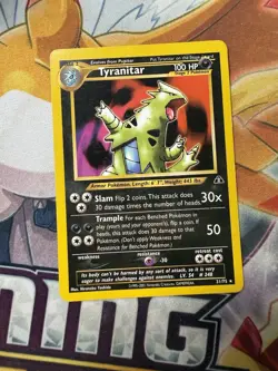 Pokemon TCG Neo Discovery Tyranitar Card 31/75 Non-Holo Rare - Image 1