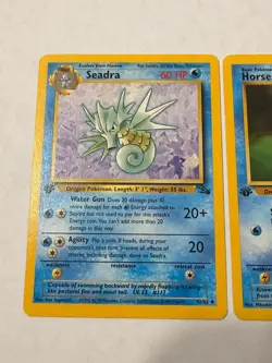 Pokemon TCG Horsea & Seadra 2 Card Evolution Lot WOTC 1999 1st Edition Seadra - Image 2