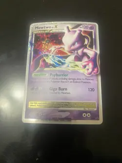 Pokemon Mewtwo LV.X DP28 Diamond & Pearl Promo Holo Giga Burn Card - Image 1