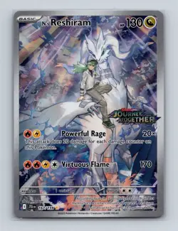 N's Reshiram 167 2025 Pokemon Journey Together Booster Stamped Promo Card NM - Image 1