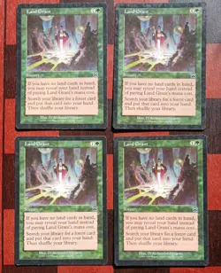 Mtg X4 Land Grant X4 LP Mercadian Masques Playset Magic Land Tutor - Image 1