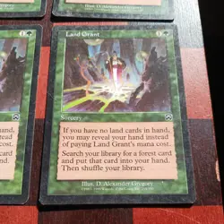 Mtg X4 Land Grant X4 LP Mercadian Masques Playset Magic Land Tutor - Image 4