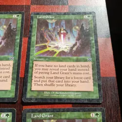 Mtg X4 Land Grant X4 LP Mercadian Masques Playset Magic Land Tutor - Image 5