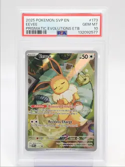 EEVEE 2023 POKEMON PRISMATIC EVOLUTIONS BLACK STAR PROMO #173 PSA 10 Q5571 - Image 1
