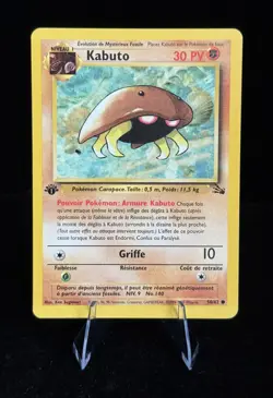 Vintage Pokemon | Kabuto 50/62 | Common Fossil 1st Edition FRENCH WOTC | NM-/LP+ - Image 1