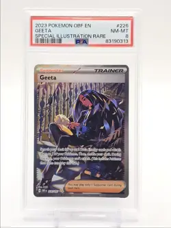 GEETA 2023 POKEMON OBSIDIAN SPECIAL ILLUSTRATION RARE 226/197 PSA 8 Q0004 - Image 1