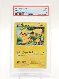 PIKACHU 2014 POKEMON XY FURIOUS FISTS COMMON 27/111 PSA 9 Q0004 - Image 1